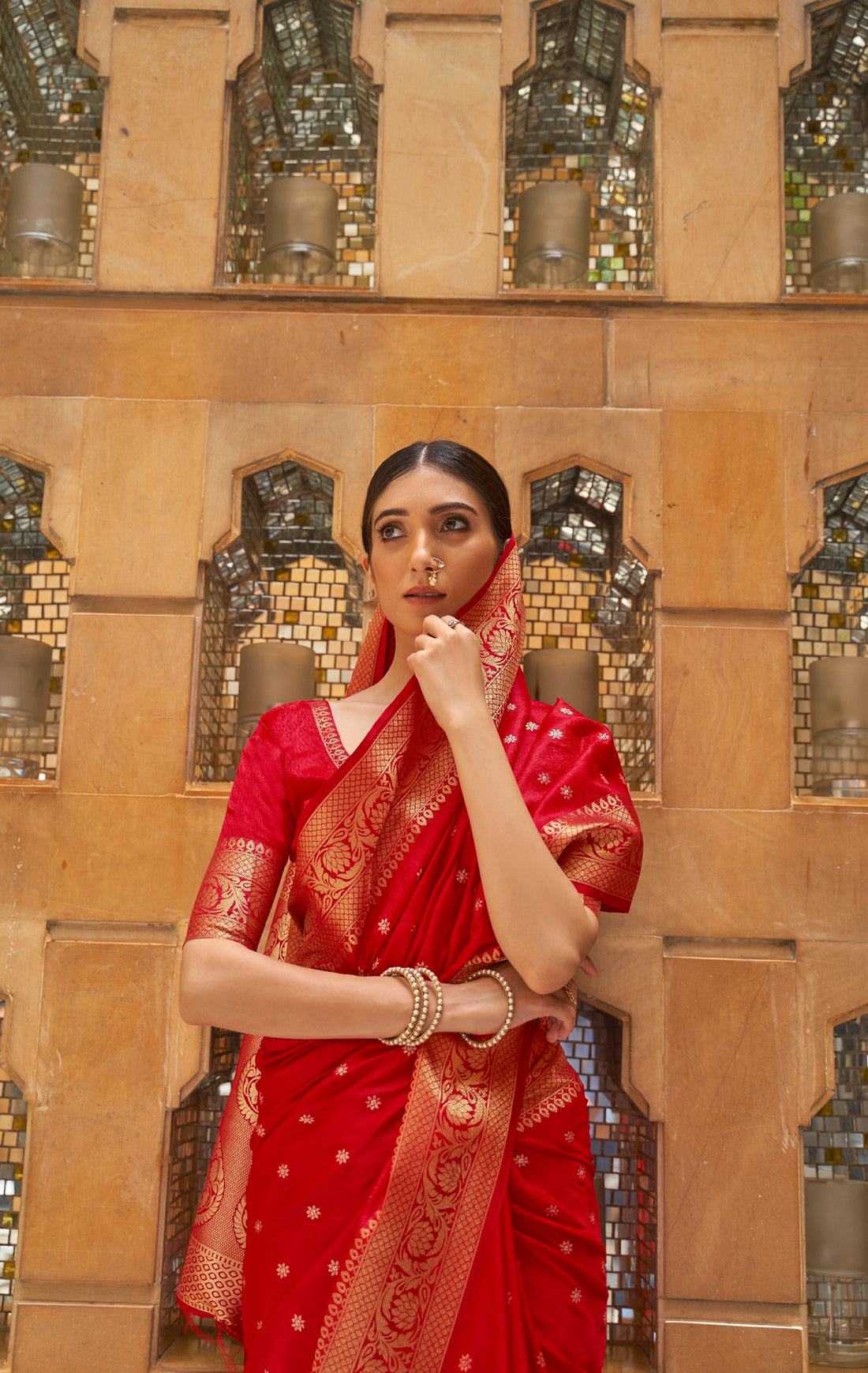 Pure Red Kanjivaram Saree