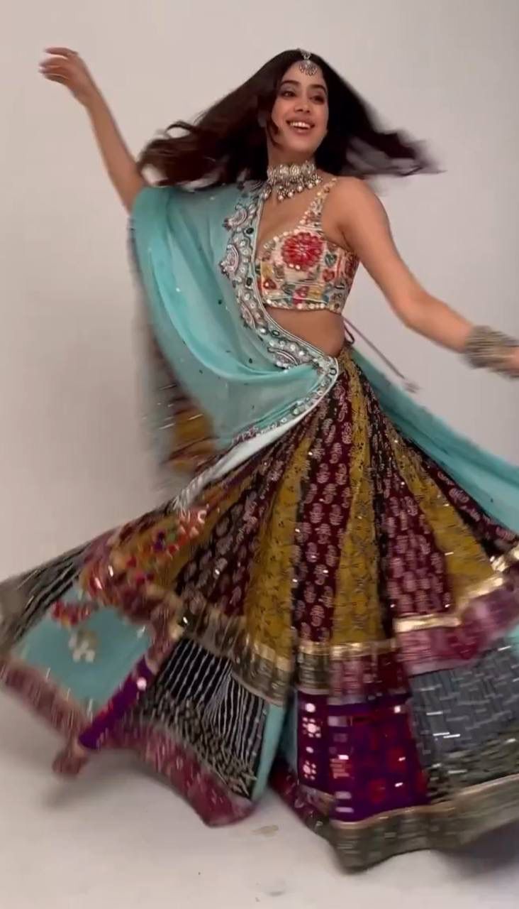 Rajwada Neela Navratri Lehenga choli