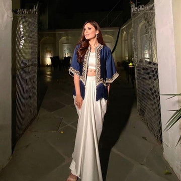Obsidian Dhoti Indo Western
