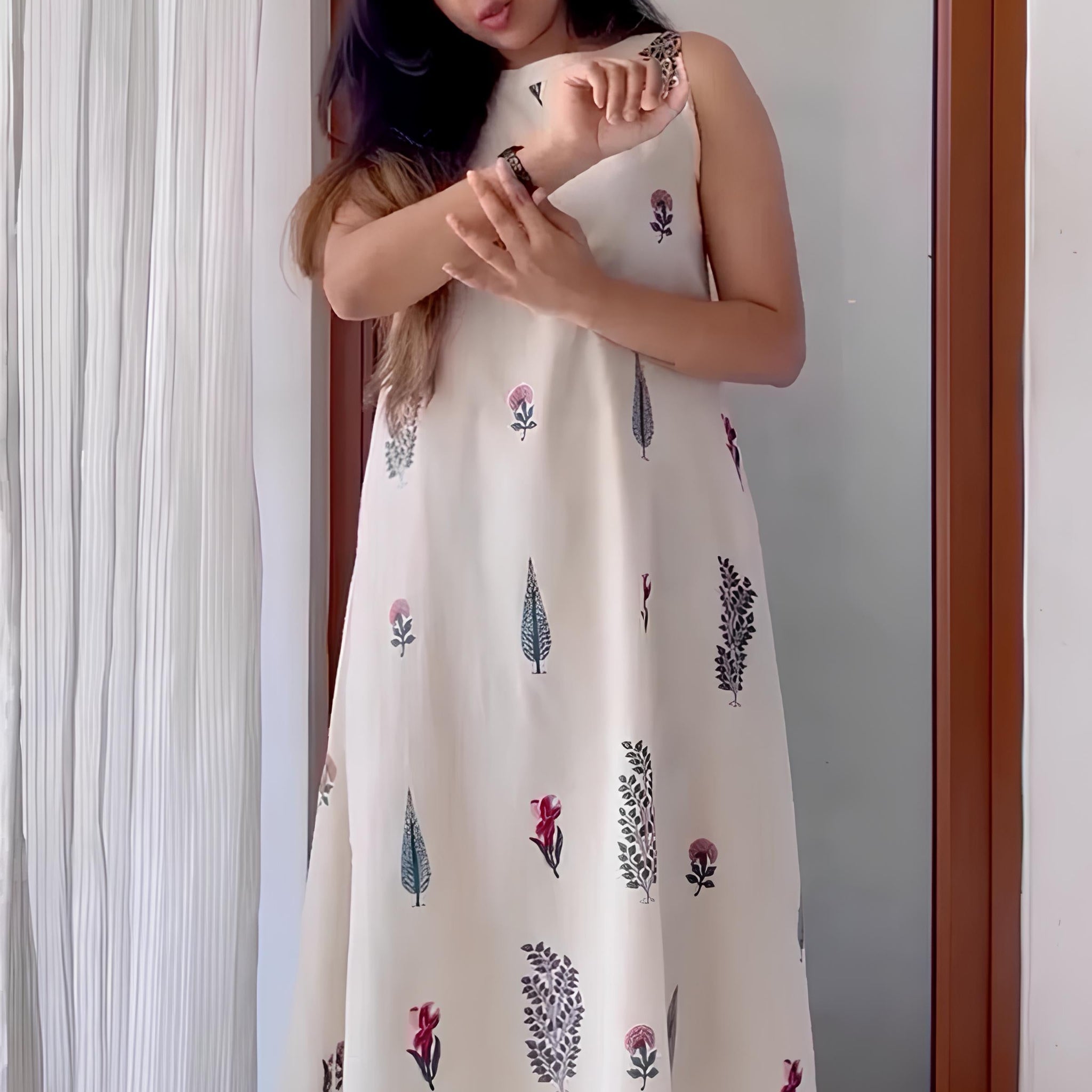 Handblock-printed Kurta Set – a timeless piece that blends simplicity with sophistication.