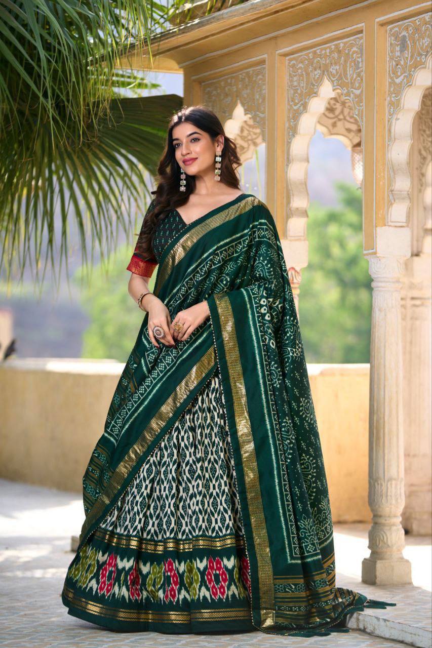 Elevate your festive wardrobe with this stunning lehenga set