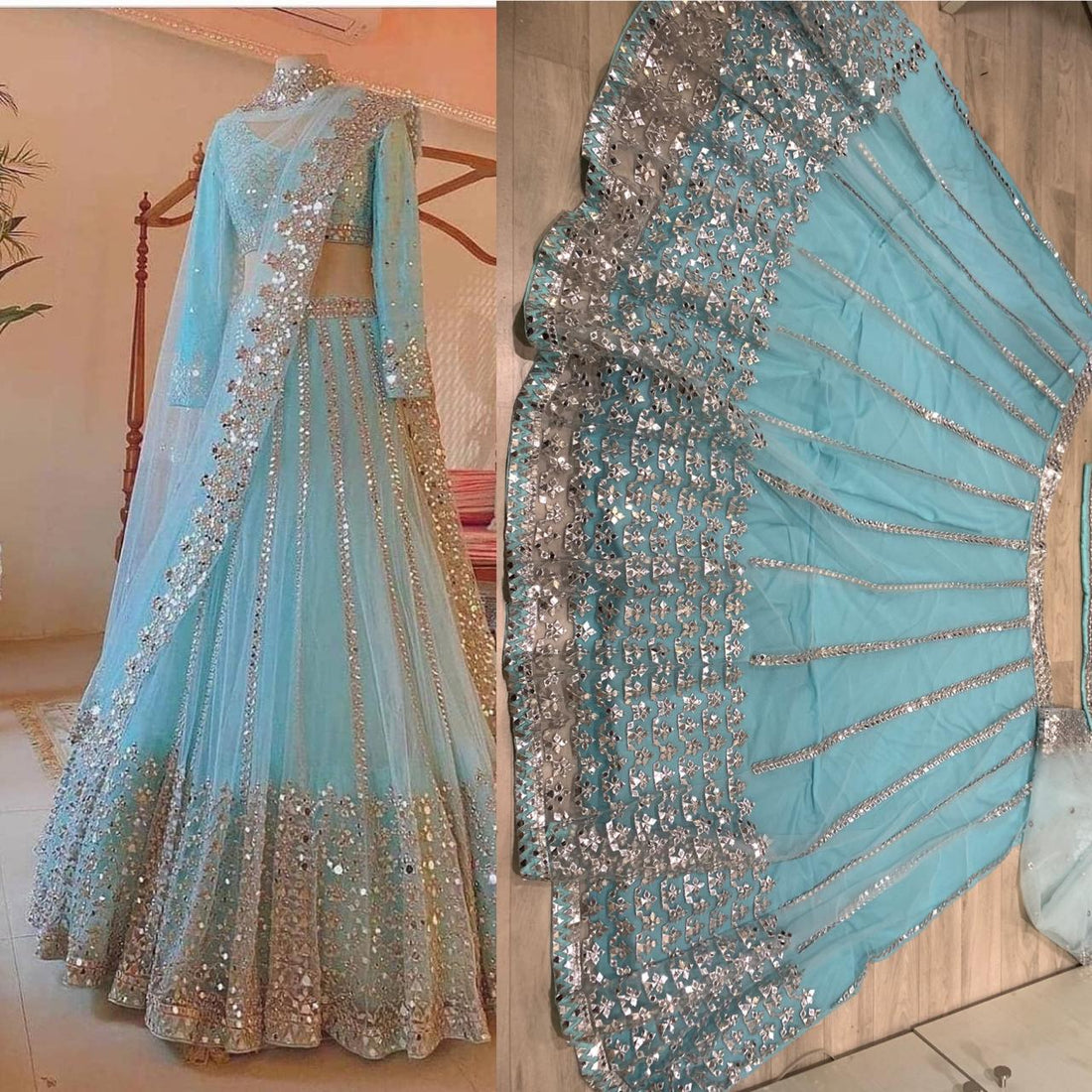 Glistening Blue Lehenga Choli