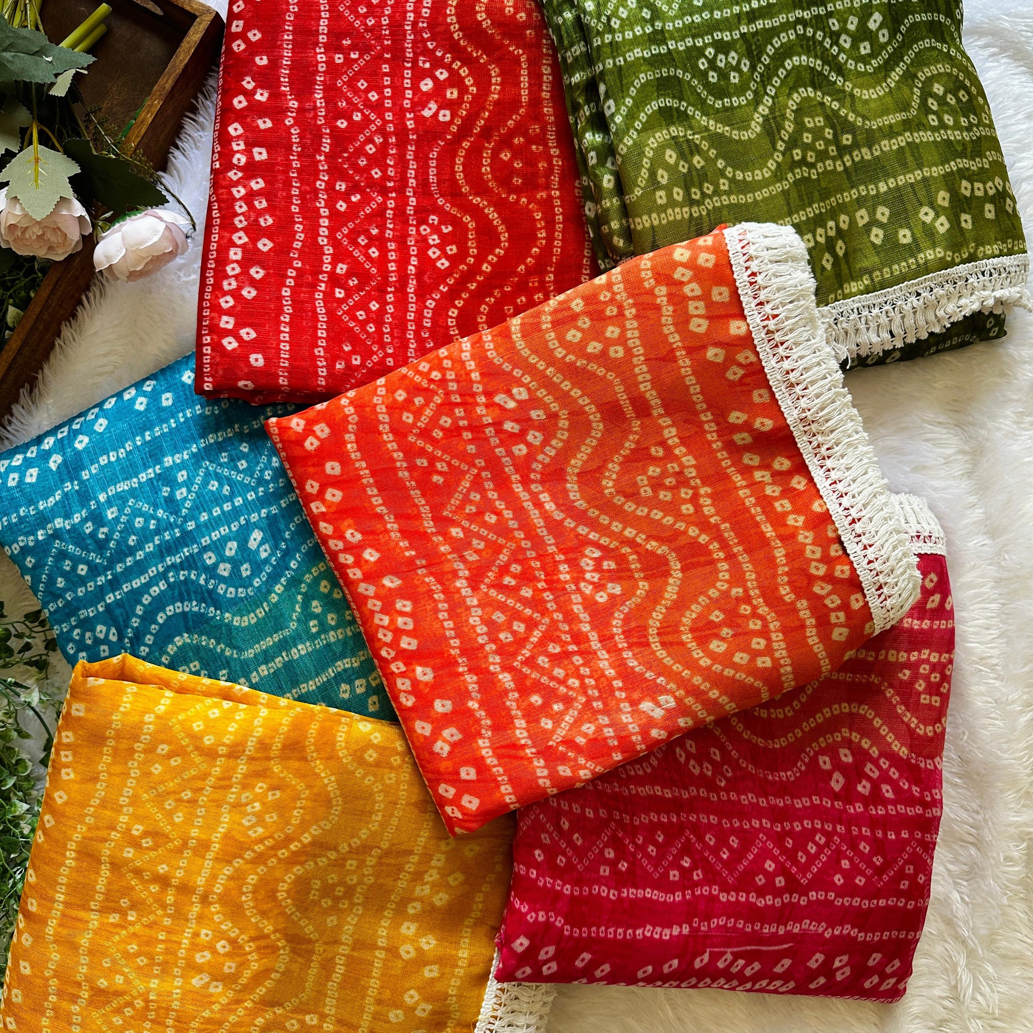 Summertime Tinted Bandhej Sarees