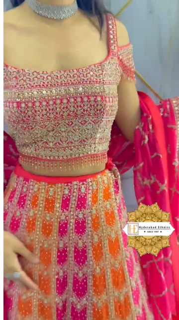 Dichromatic Shimmering Lehenga Choli