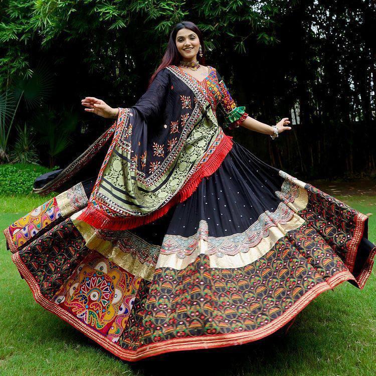 Midnight Mosaic Garba Navratri Lehenga