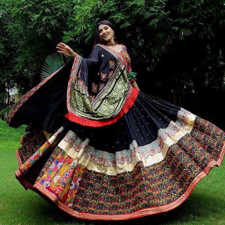 Midnight Mosaic Garba Navratri Lehenga
