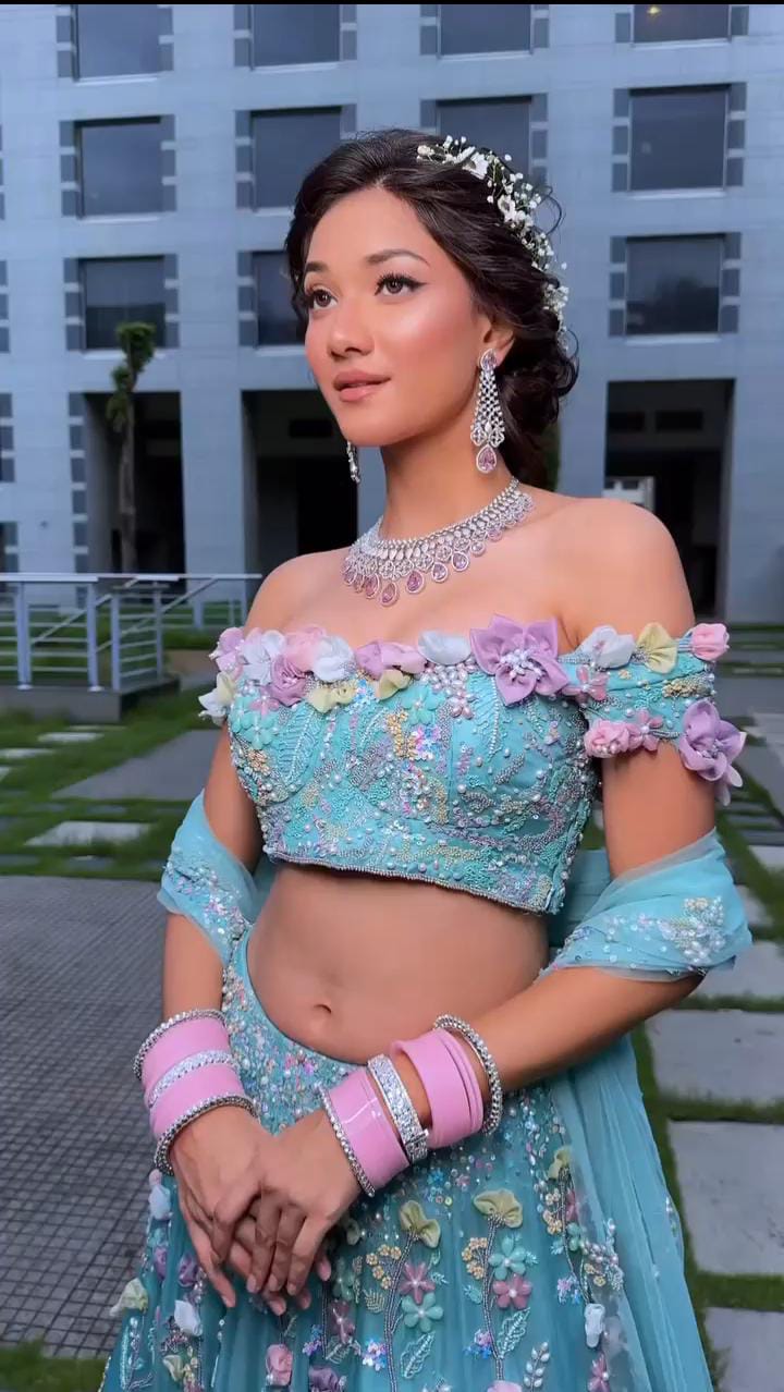 Vivid Petals Floral Lehenga Set