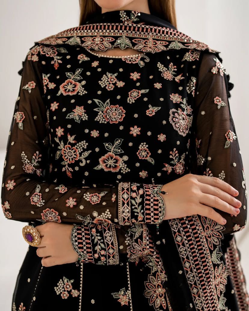 Black Orchid Beauty Anarkali Gown