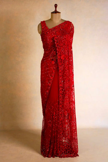 Radiant Ruby Saree