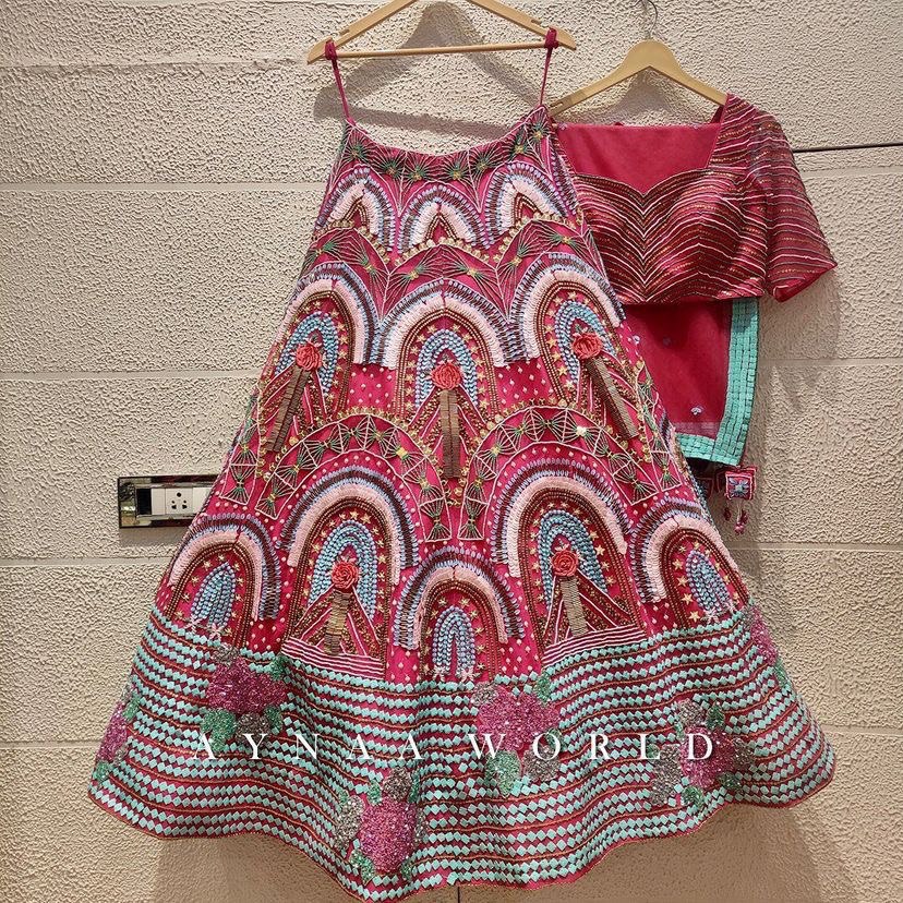 Sumptuous Rose Red Lahenga Choli