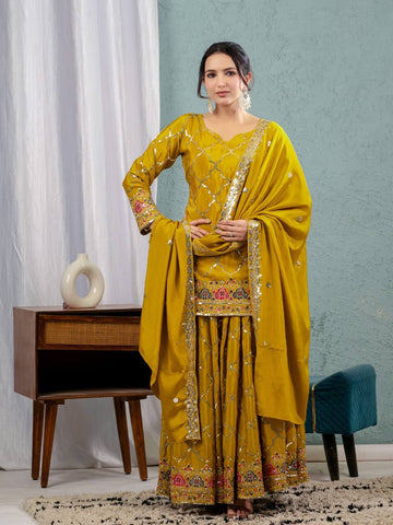 Launching New Designer Party Wear Look Top , Sharara Plazzo  and Dupatta