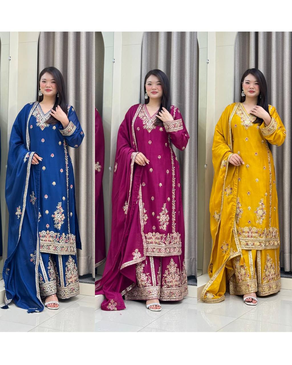 Designer Party Top Sharara & Dupatta Set