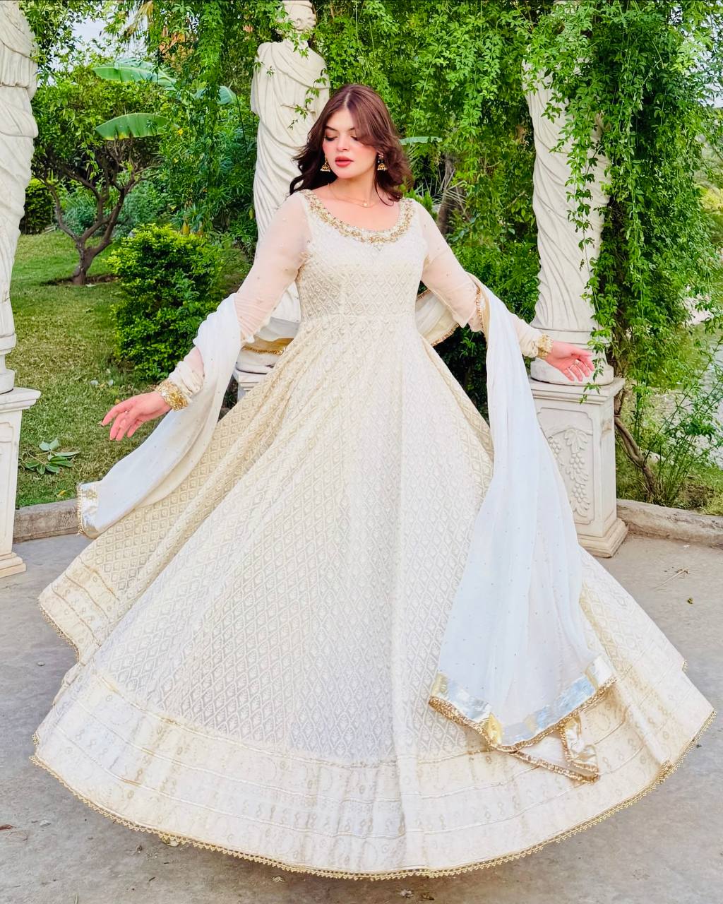 Designer Party Gown Pent & Dupatta Set