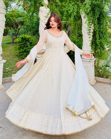 Designer Party Gown Pent & Dupatta Set