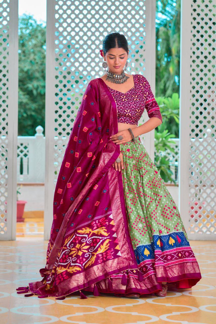 This lehenga set brings together the best of both worlds—intricate craftsmanship with modern charm.