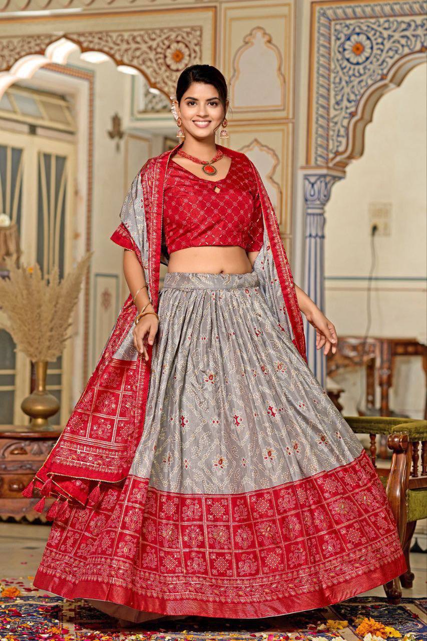 This beautifully crafted lehenga set is designed to celebrate femininity