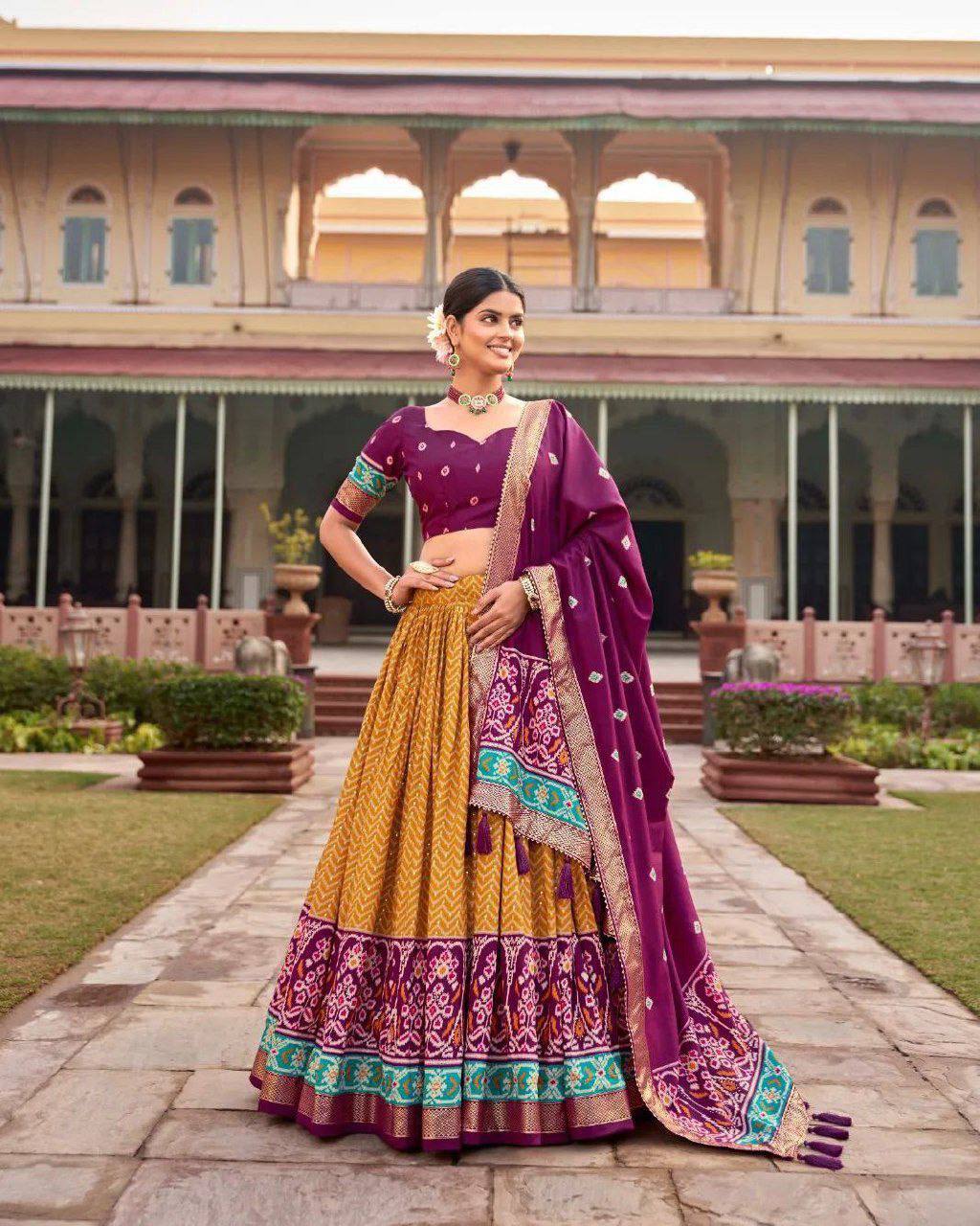 This lehenga set is the epitome of elegance, grace, and timeless beauty.