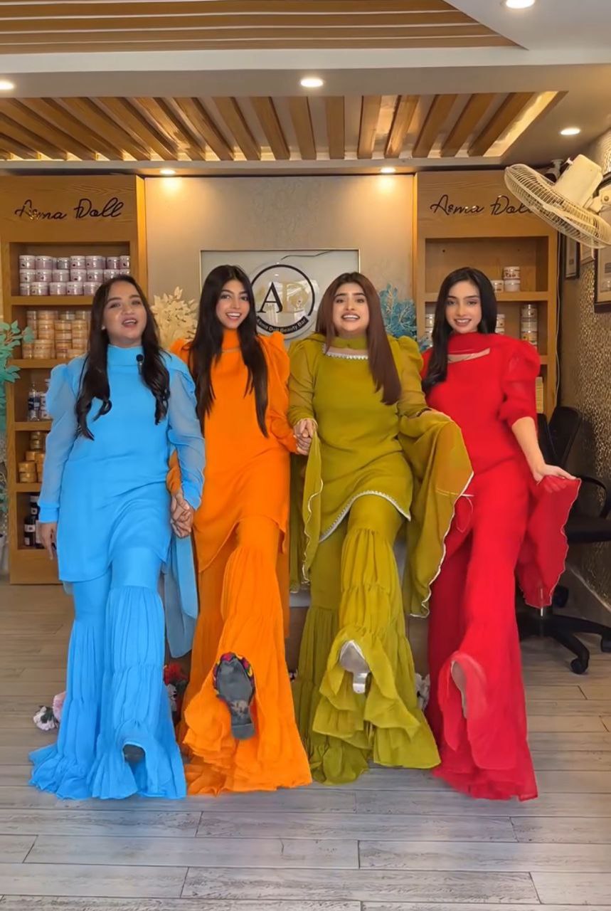 Multi Colour Designer Party Top Pallazo & Dupatta Set